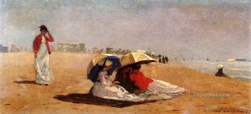  Long Oil Painting - East Hampton Long Island Realism marine painter Winslow Homer